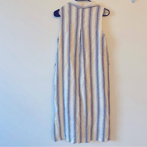Maeve by Anthropologie Cream & Black Esther Striped Sleeveless Shirt Dress - Picture 13 of 13